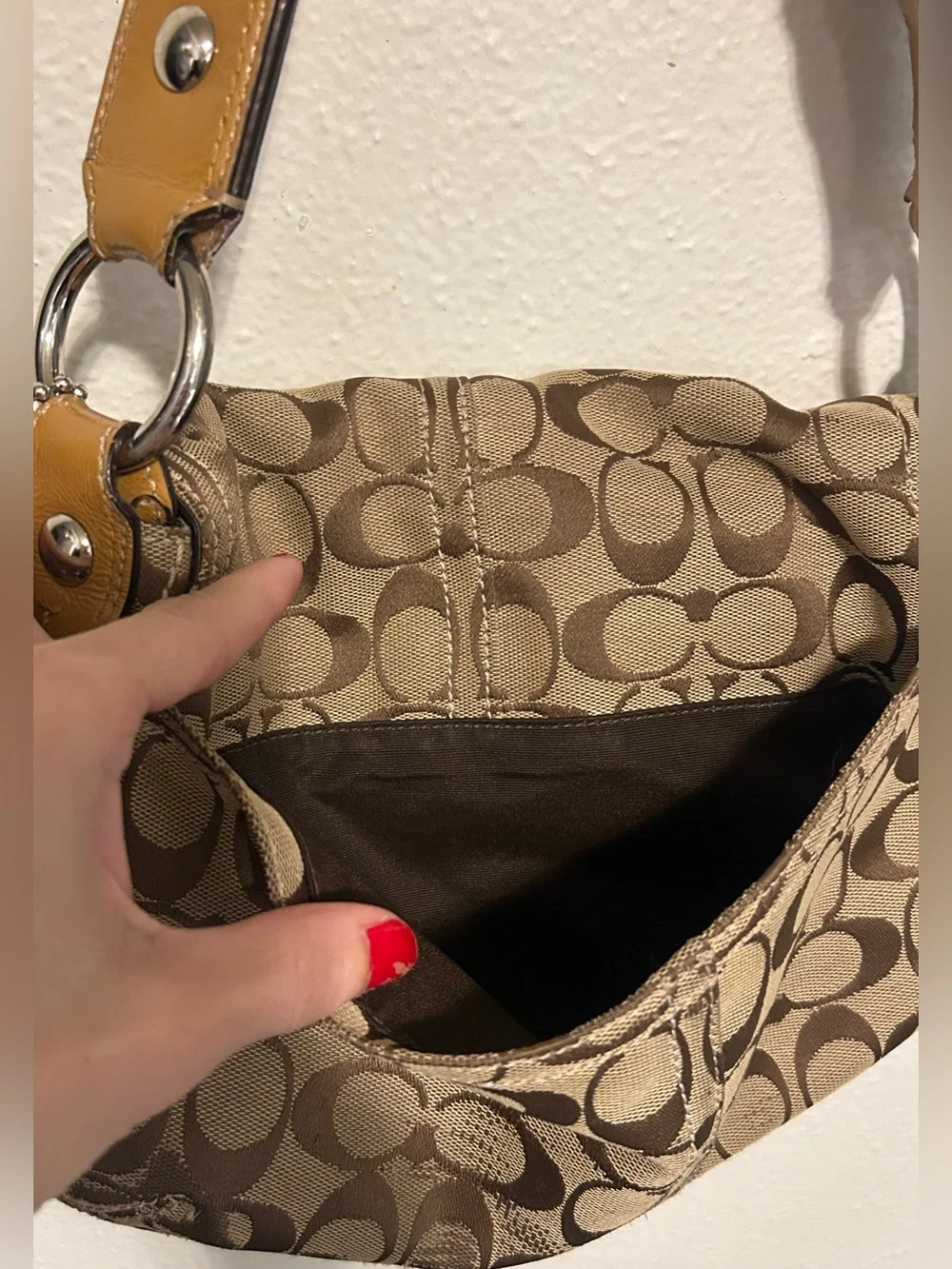 COACH Vintage Soho Signature Flap Shoulder Bag VTG Y2K (F15668)